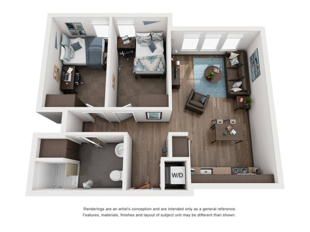 2BR/1BA