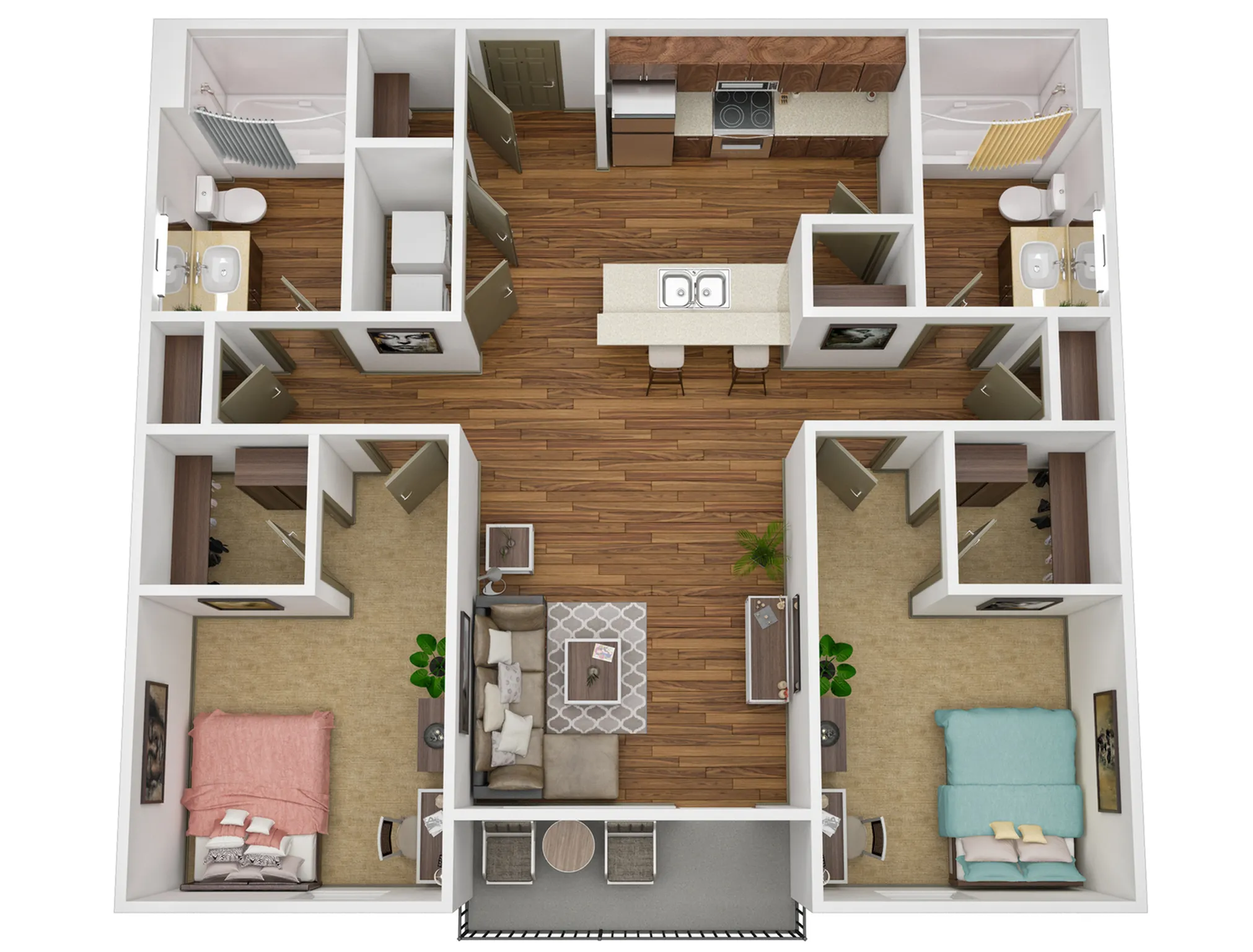 2BR/2BA - Deluxe