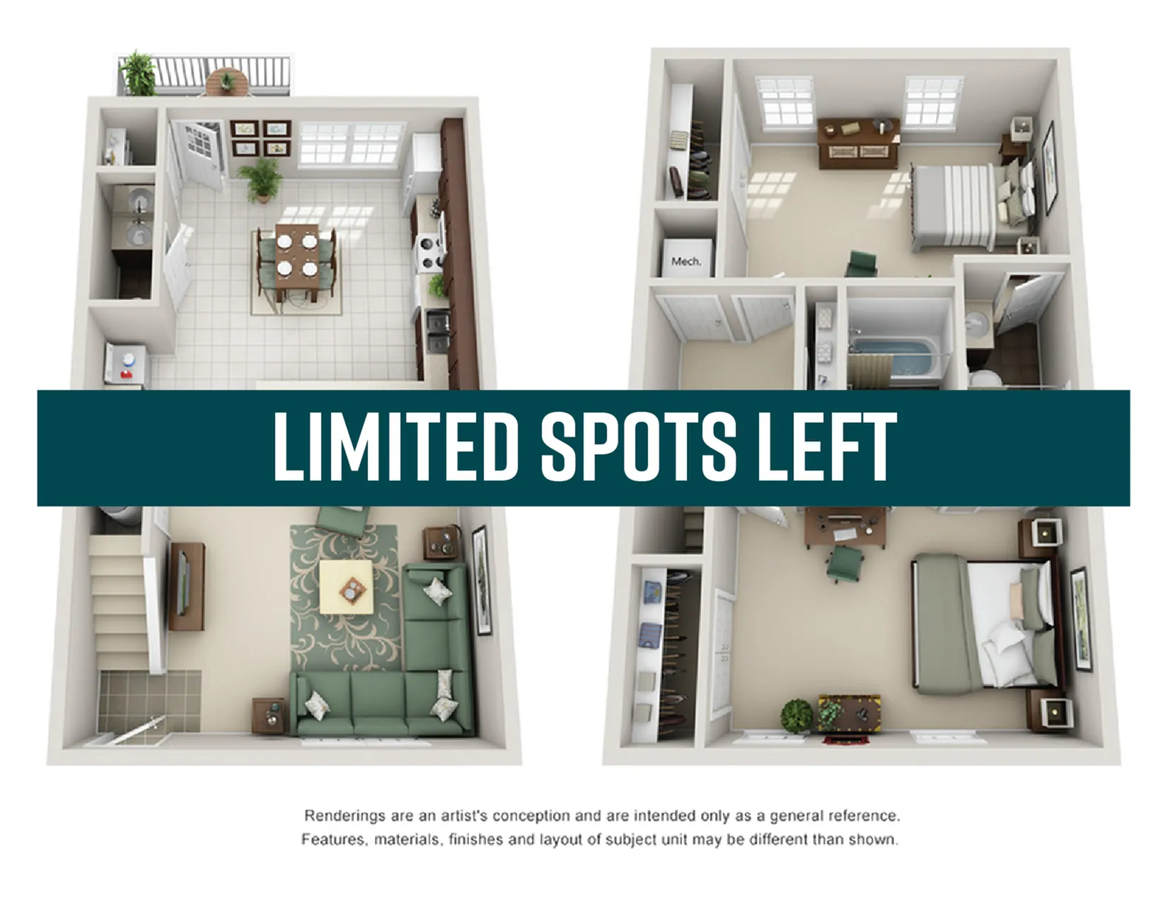 2BR/2.5BA
