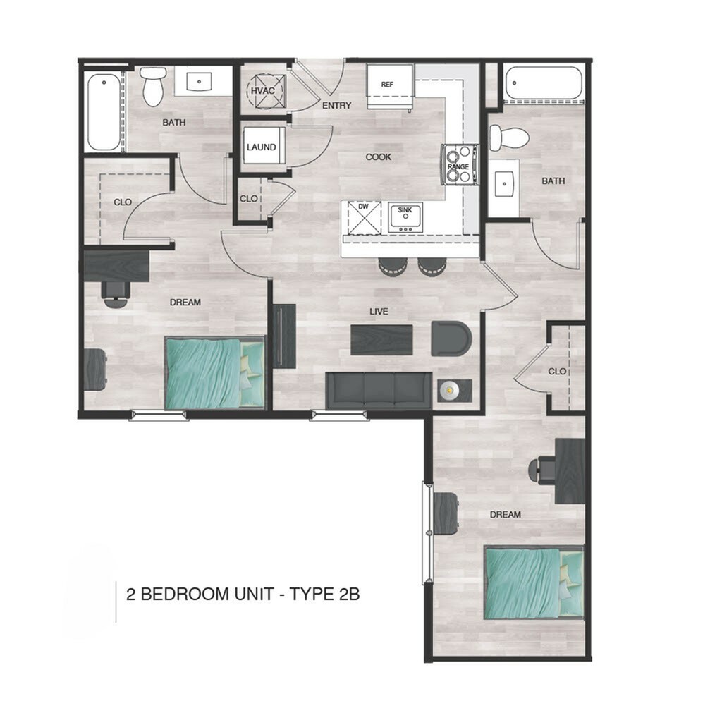 2BR/2BA - B2