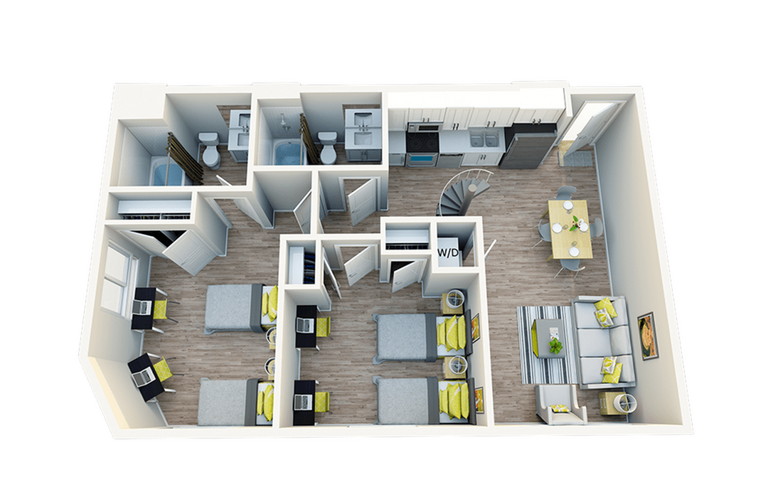 2BR/2BA - Penthouse
