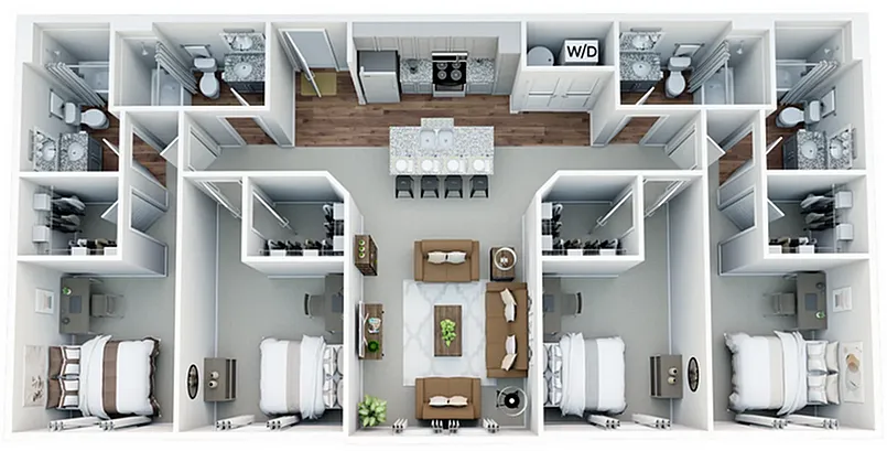 4BR/4BA - 4.1 floor plan