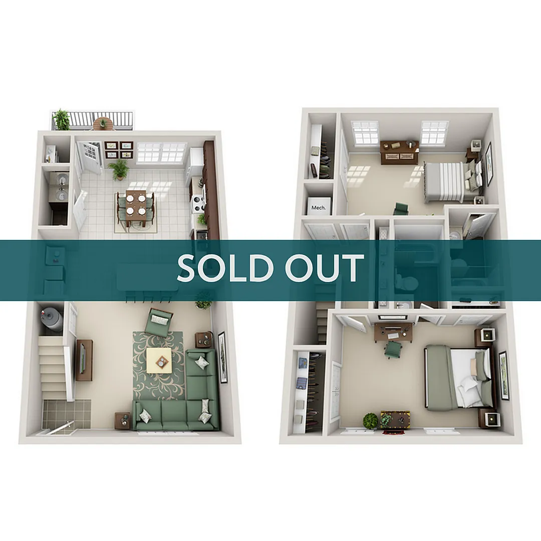 2x2 Unfurnished SOLD OUT