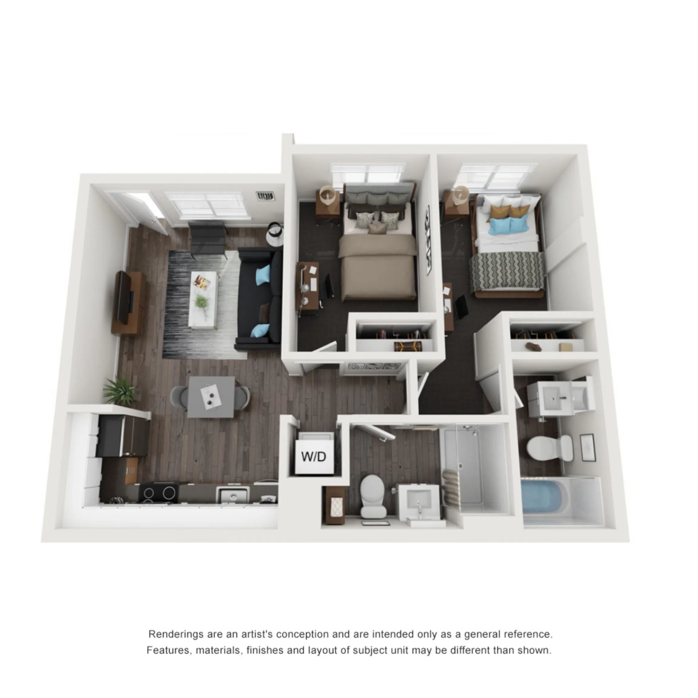 The Union - Two Bedroom Floorplan