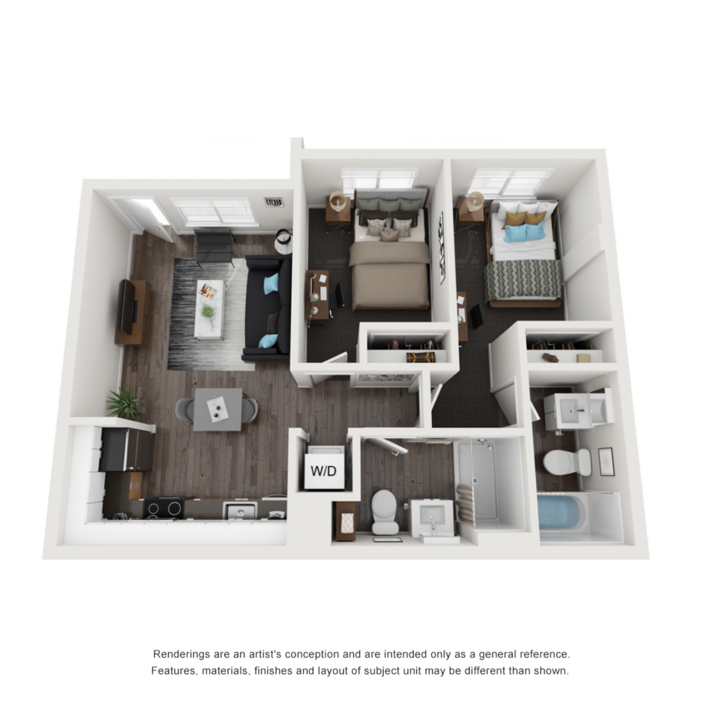 The Union - Two-Bedroom Floorplan