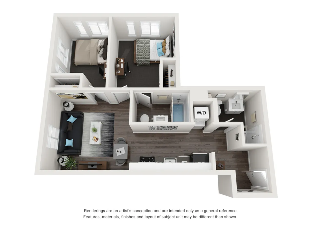 The Union - Two-Bedroom Floorplan
