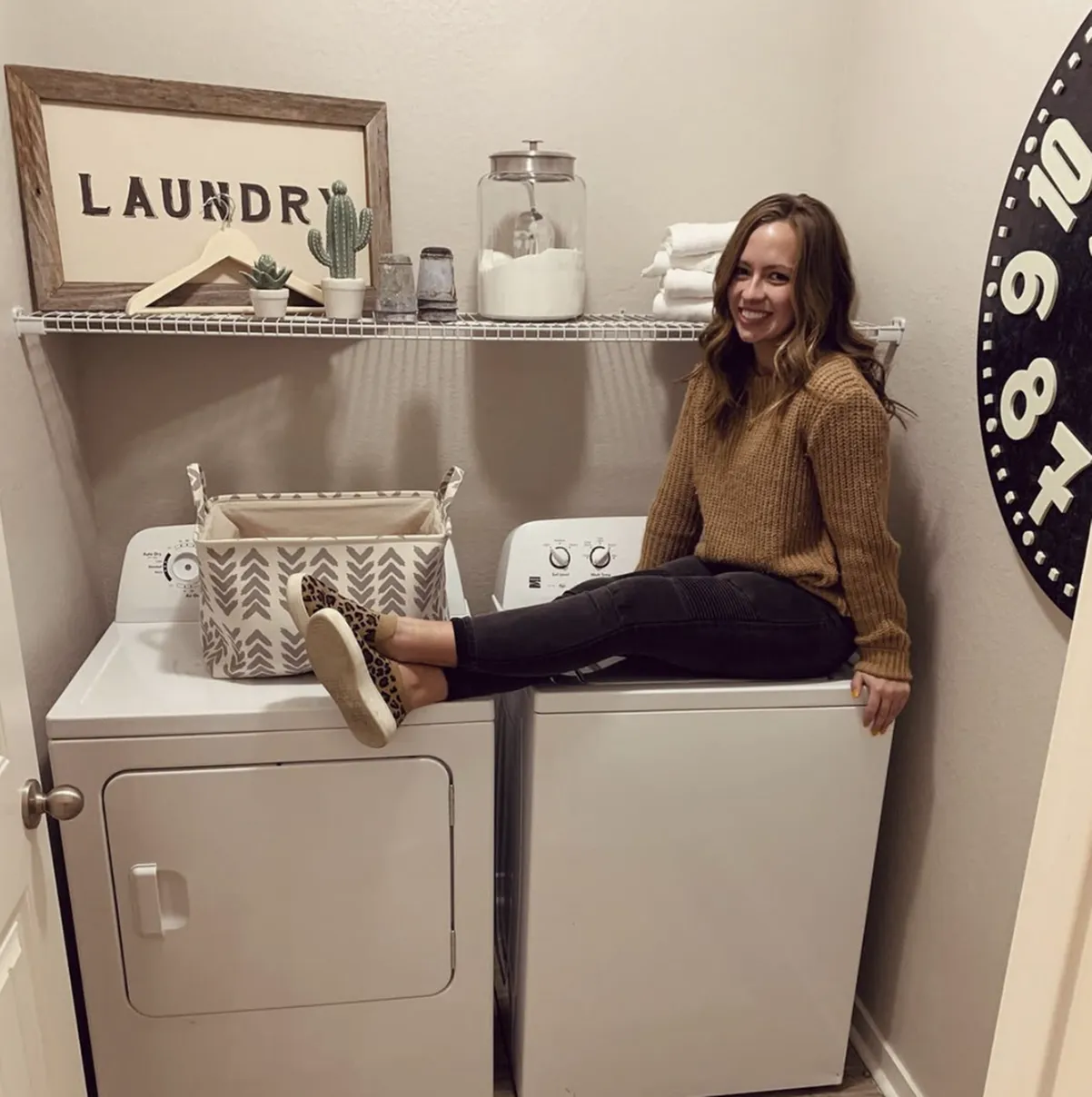 girl on washerr