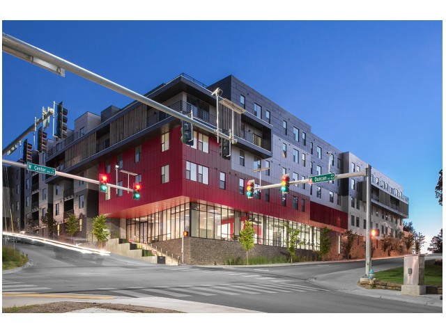 Dickson Street View | The Cardinal at West Center | Apartments near University Of Arkansas