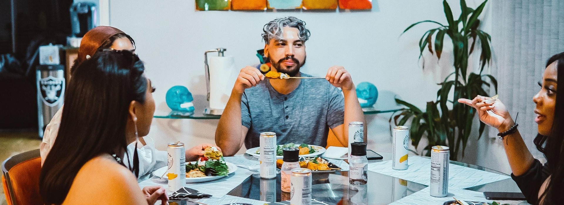 Friend at a table