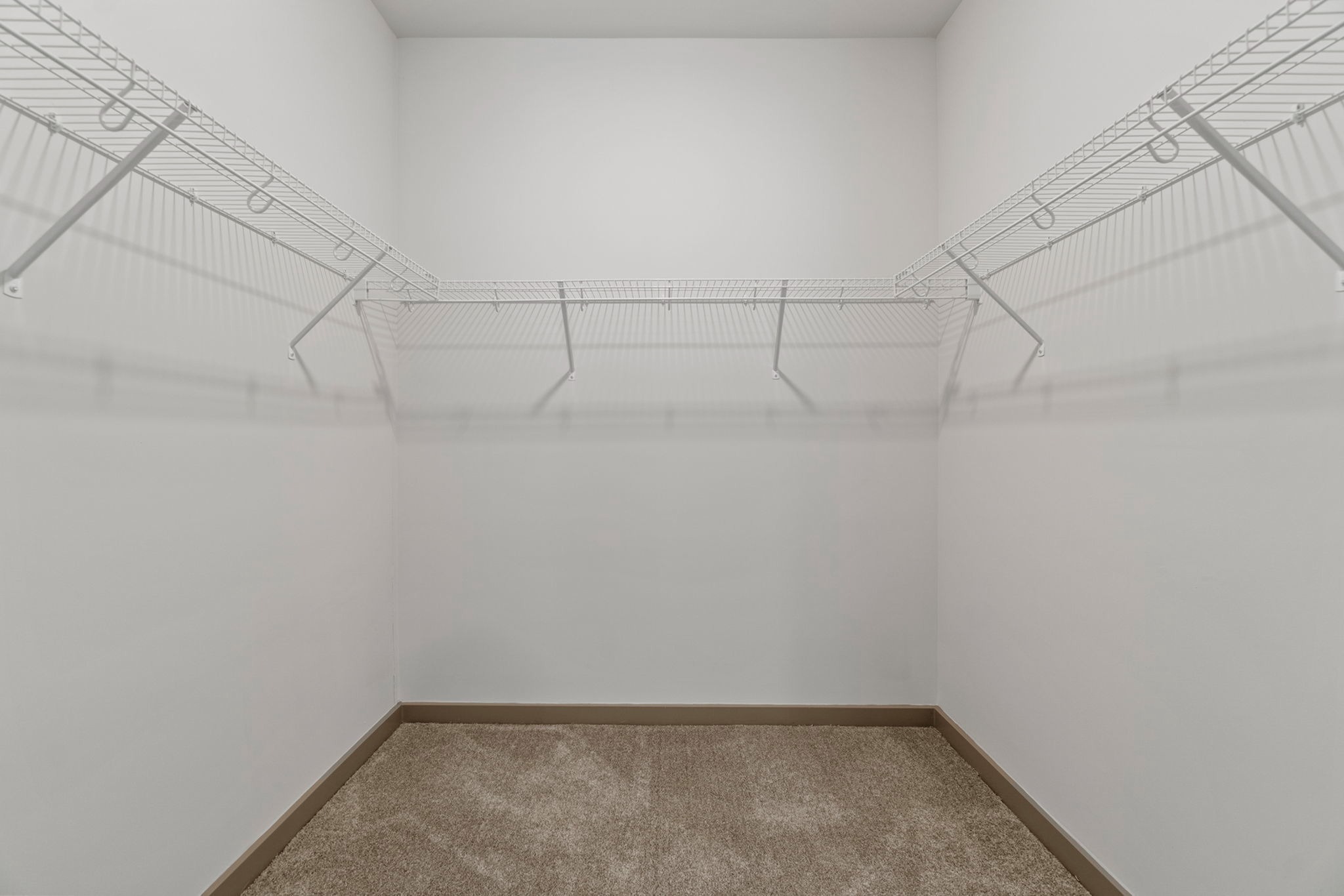 Large closet with shelving