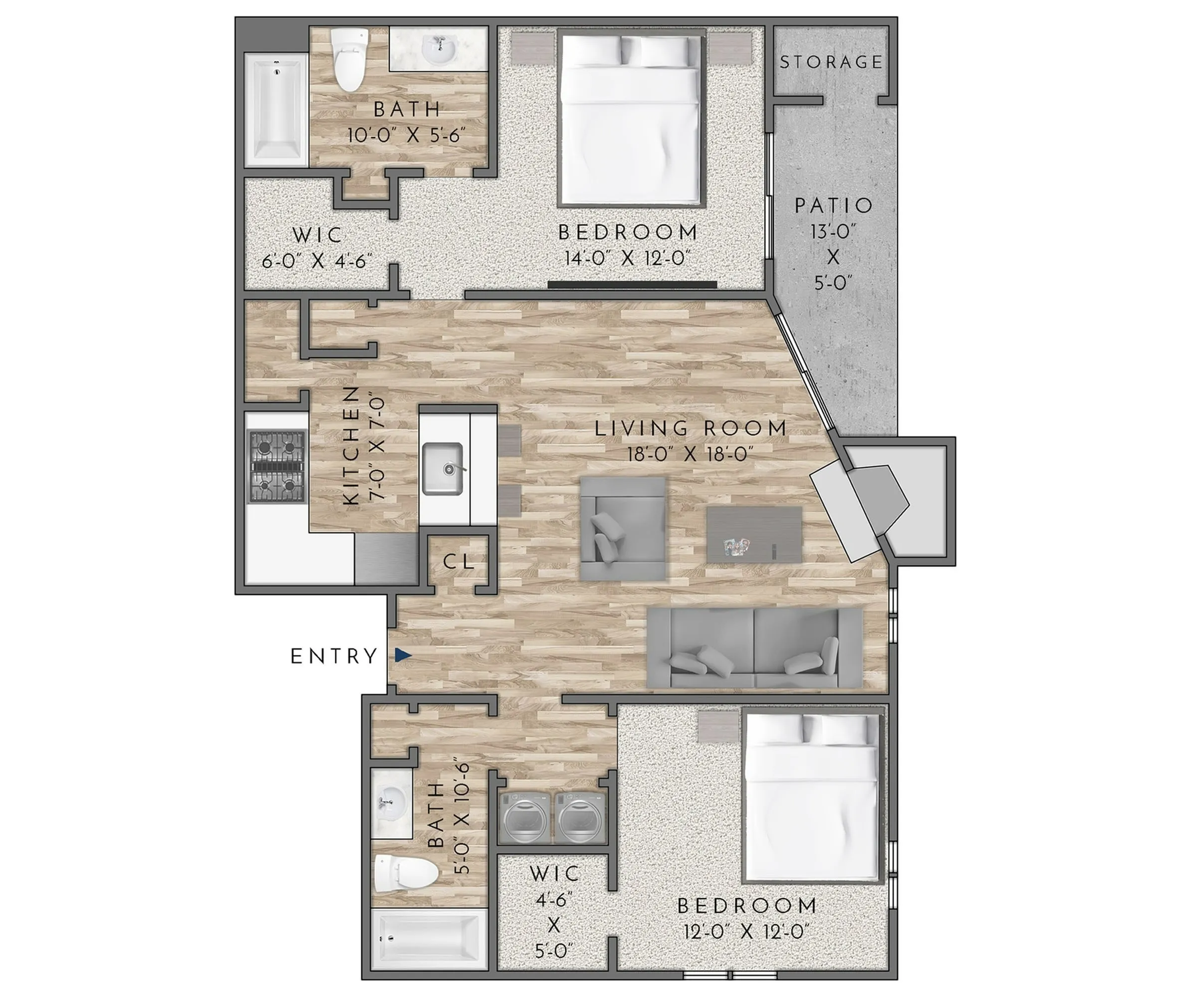 B4 2X2 1149 sqft