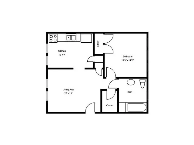 Wabash Manor Apartments - 1BR/1BA Standard