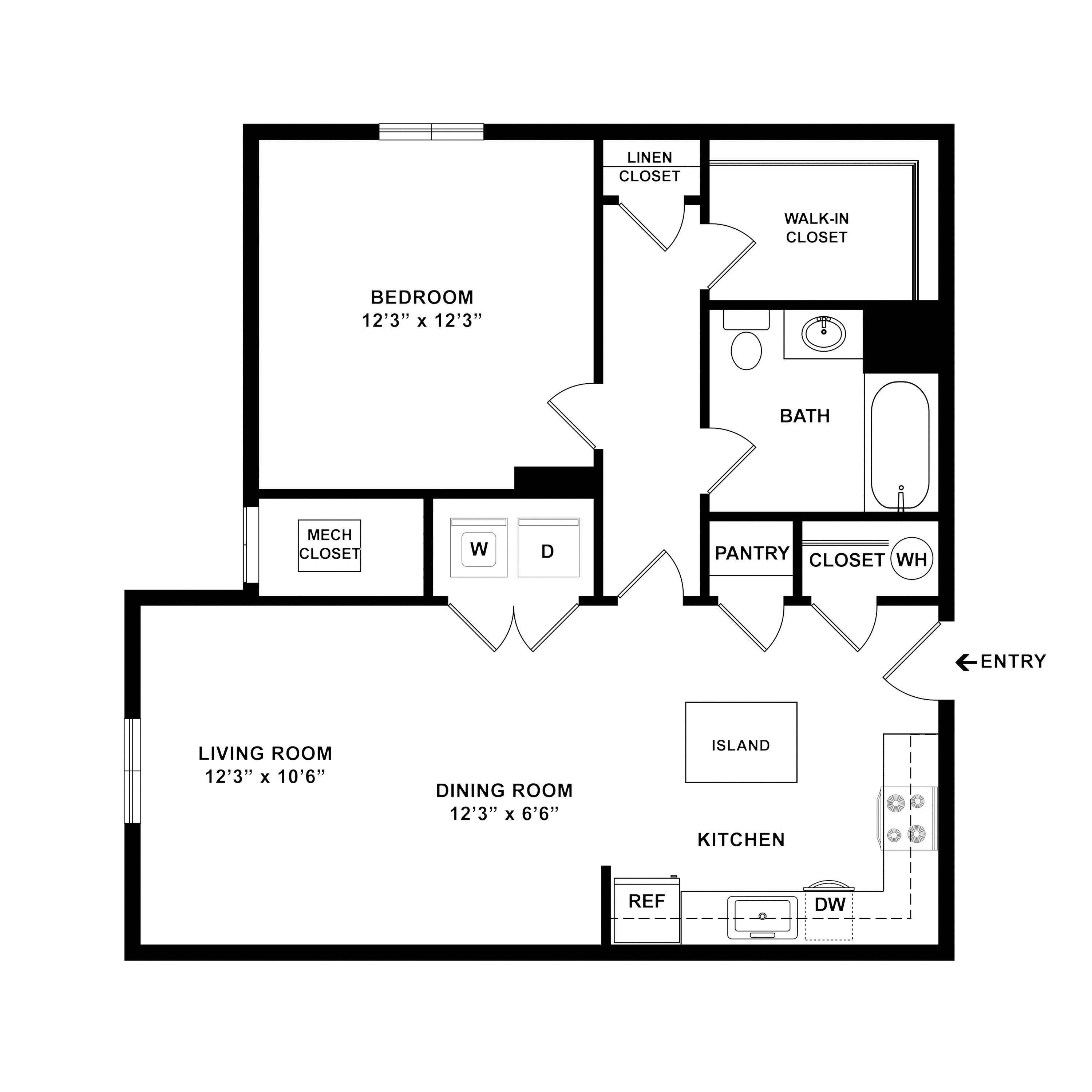 Hampden | 1 Bed Apartment | Union Flats