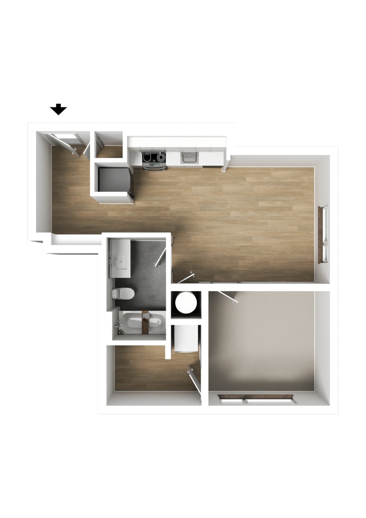 1 Bedroom F Wilmington 1Bedroom Apartments River House