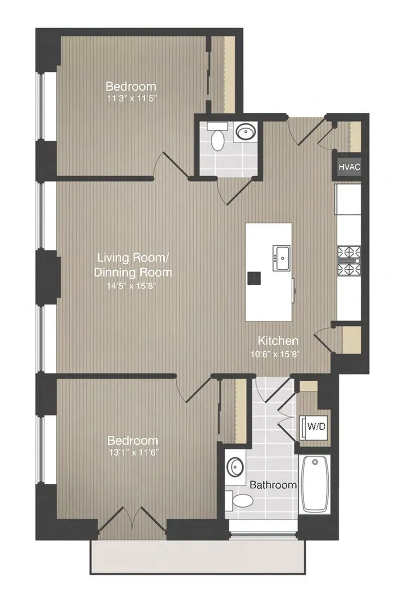 2BR/1.5BA