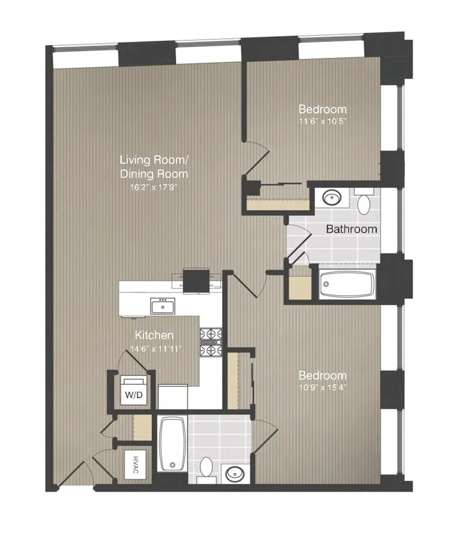 2BR/2BA