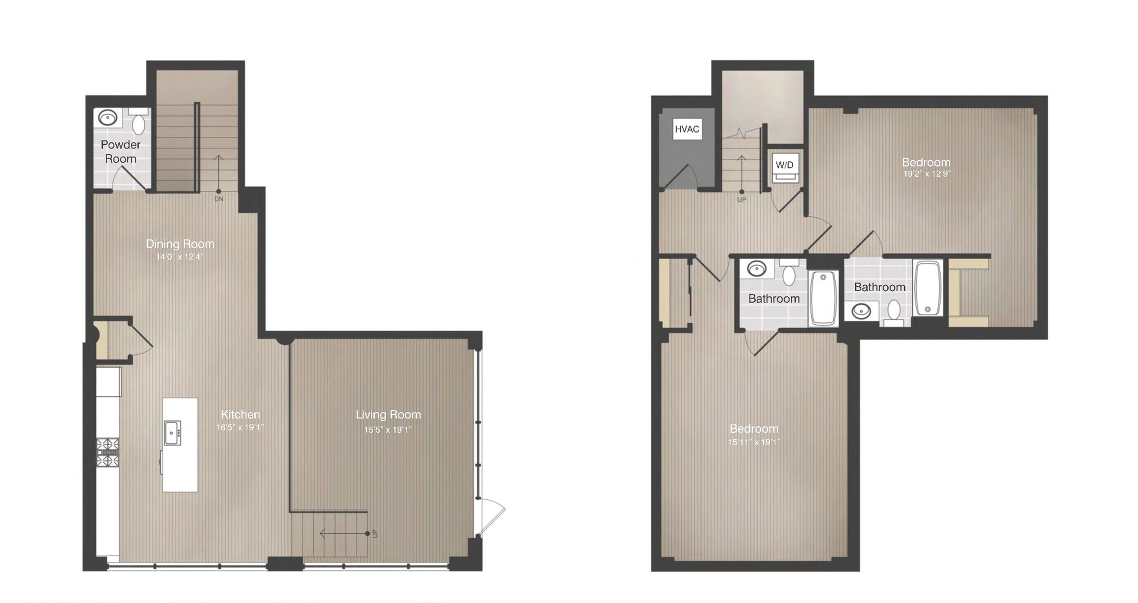 2BR/2.5BA