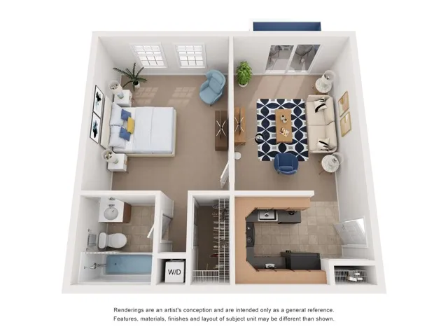 one bedroom floor plan