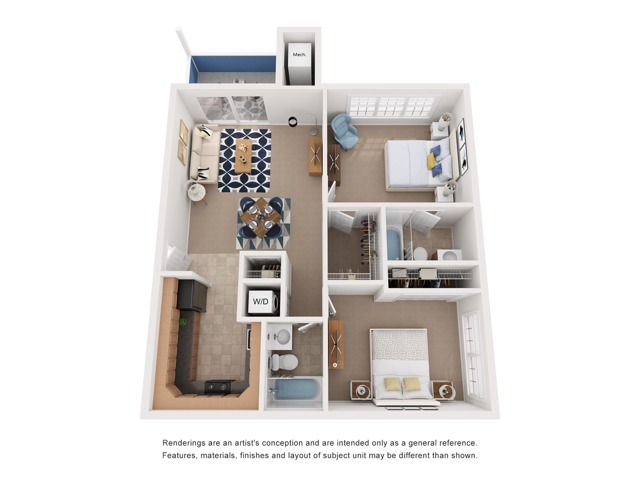 two bed