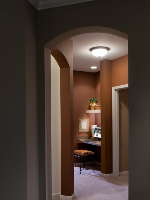 Built-in Computer Desk with Task Lighting (select units)