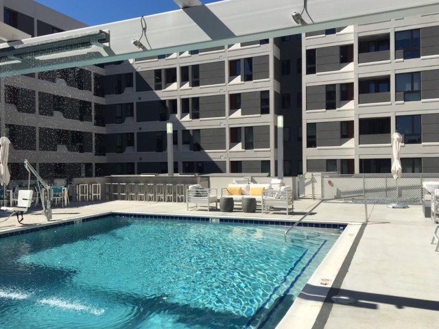 Resort-style heated swimming pool