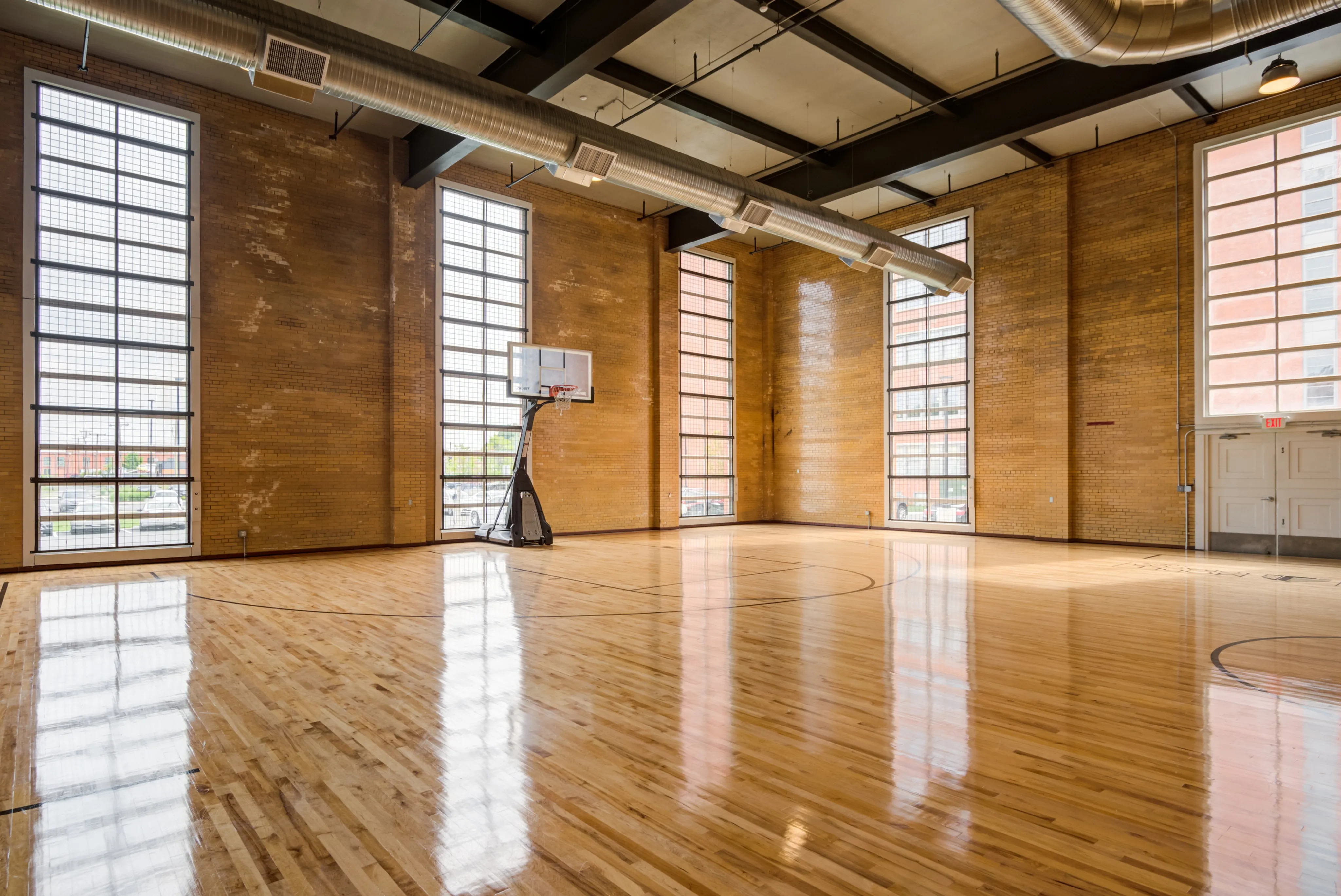 Indoor Half-Court Basketball Court
