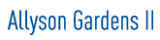 Allyson Gardens II logo in sleek blue typography.