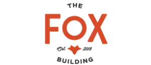 Modern logo for The Fox Building established in 1885, featuring a stylish fox graphic and bold typography.