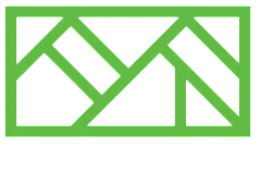 Modern Pleasant Ridge logo featuring a bold geometric design in vibrant green and black.