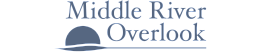 Elegant logo for Middle River Overlook featuring a stylized sun above a serene horizon line.