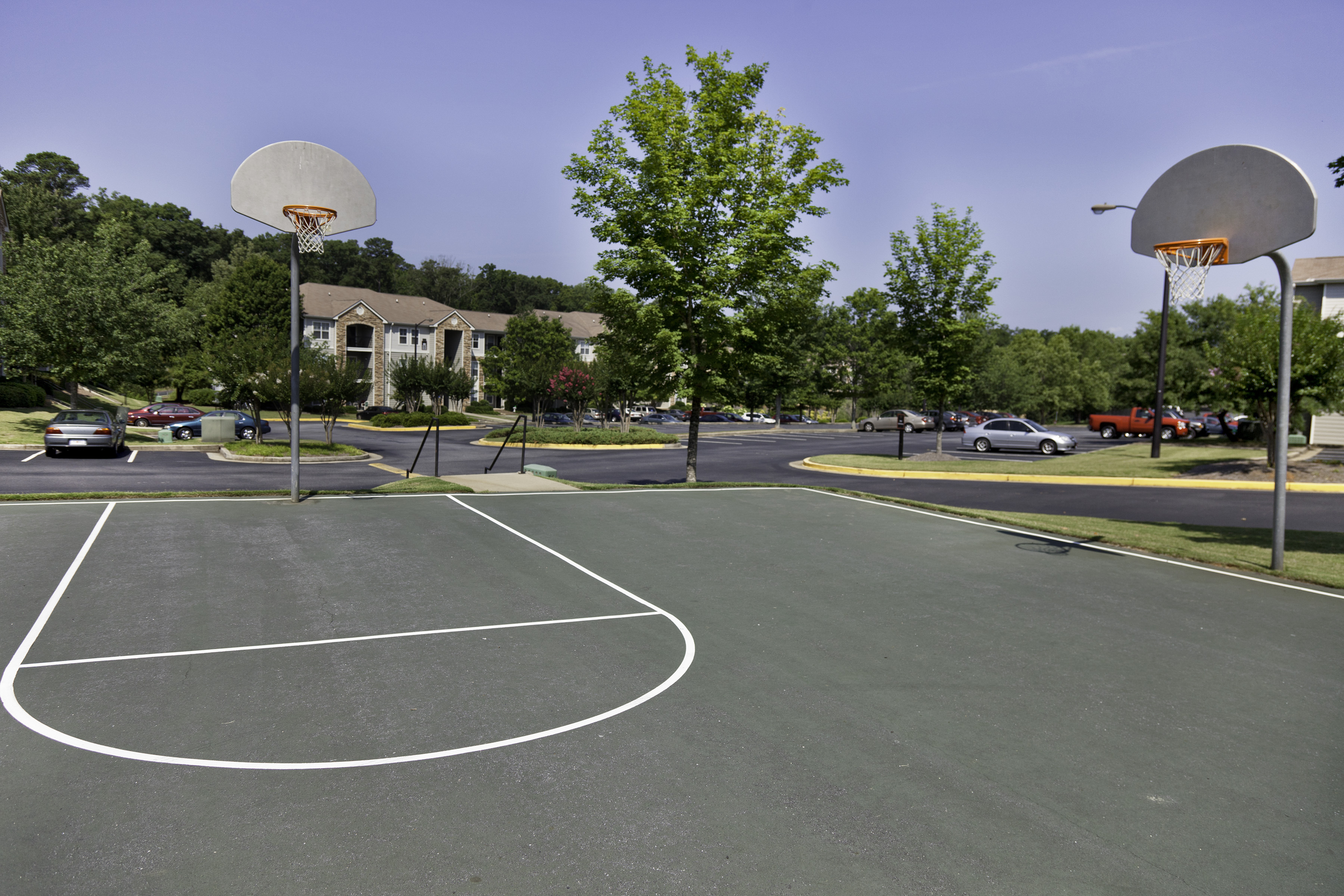 Sports court with basketball hoops at The Reserve at Athens