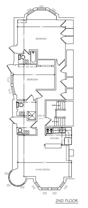 309 south 41st street 2 bed 2.5 bath floor plan philadelphia