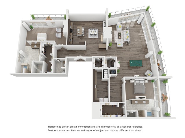 Two bedroom floorplan