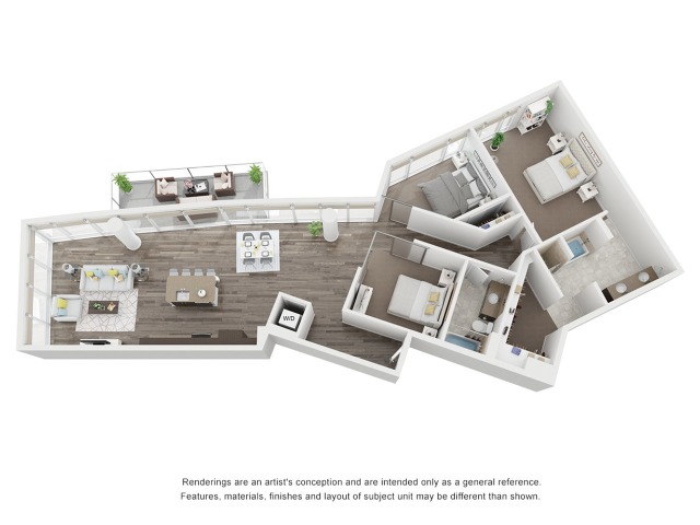 3 bedroom floorplan