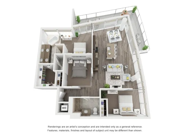 3 bedroom floorplan