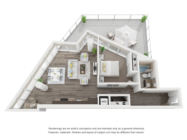 One bedroom Floorplan