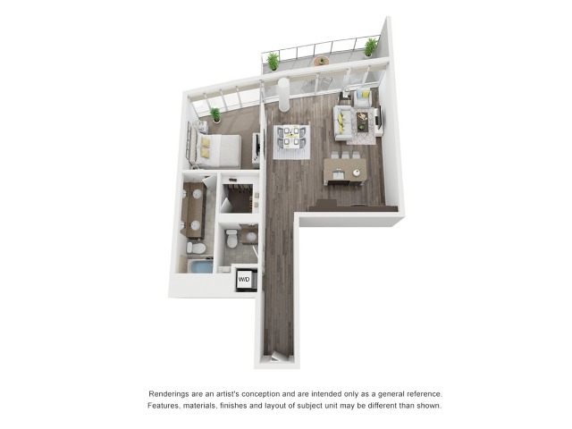 One bedroom Floorplan