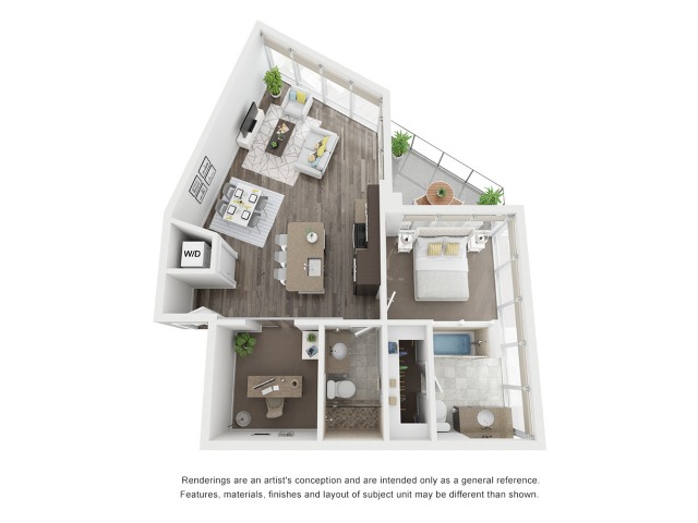 One bedroom Floorplan
