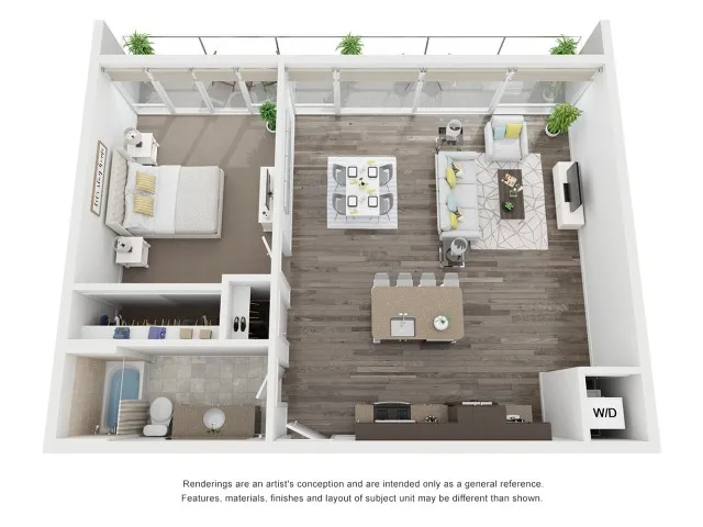 One bedroom Floorplan