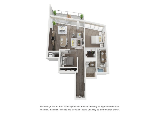 Two bedroom floorplan