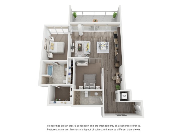 Two bedroom floorplan