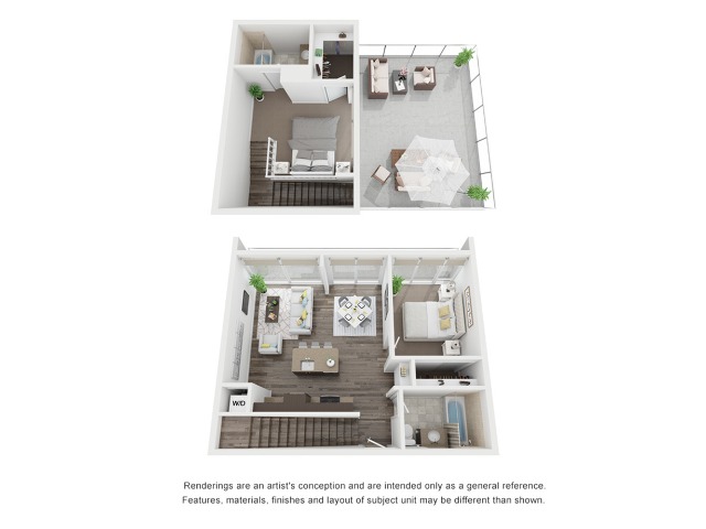Two bedroom floorplan