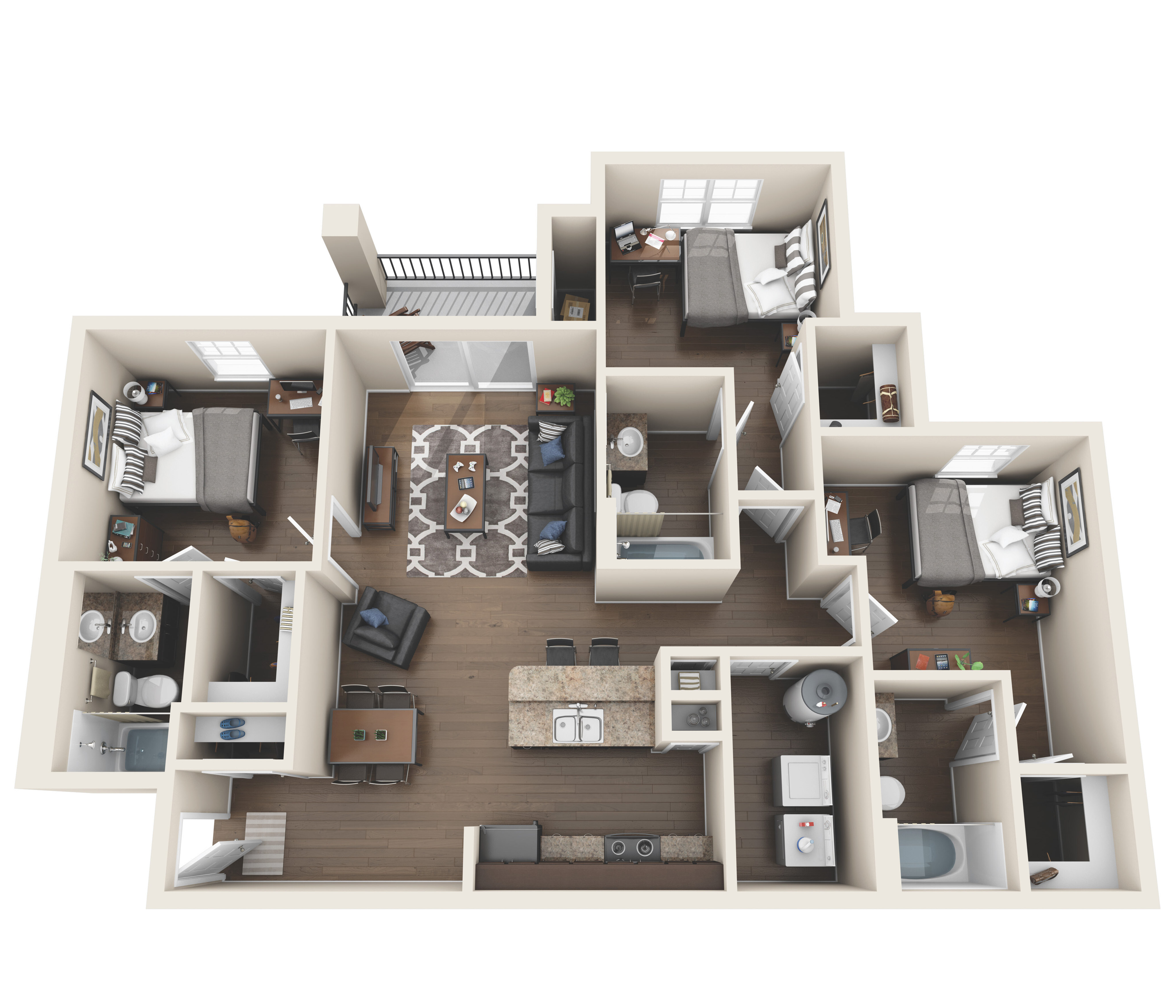 3 Bedroom Floorplan