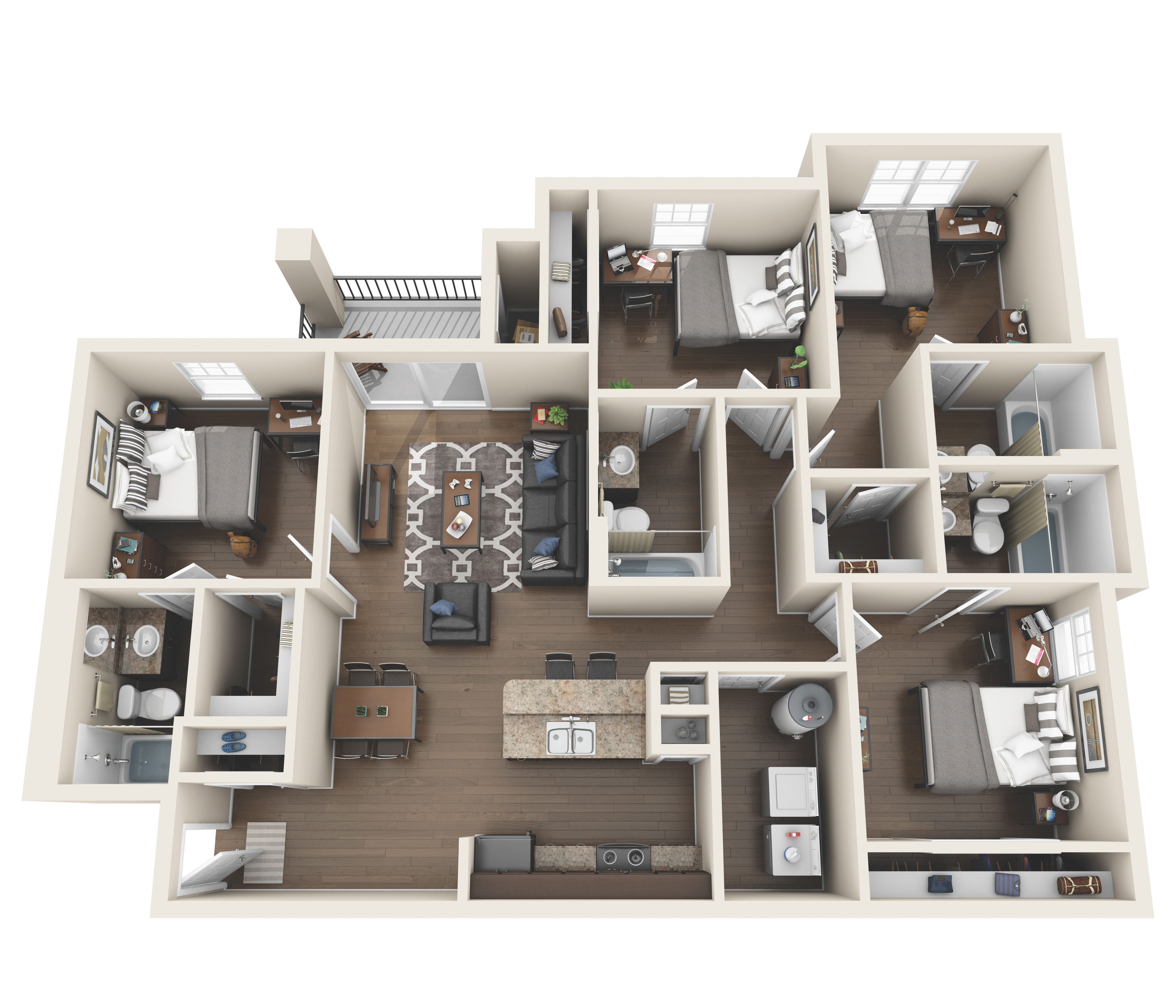 4 Bedroom Floorplan