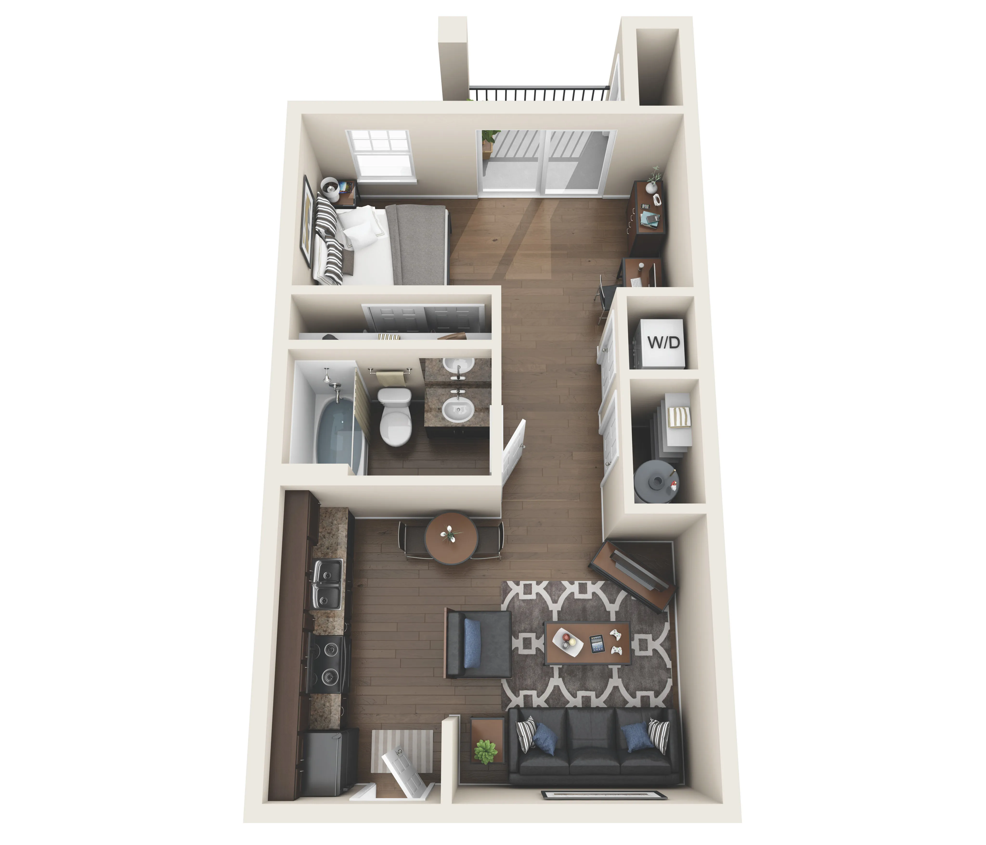 The Hudson - One-Bedroom Floorplan