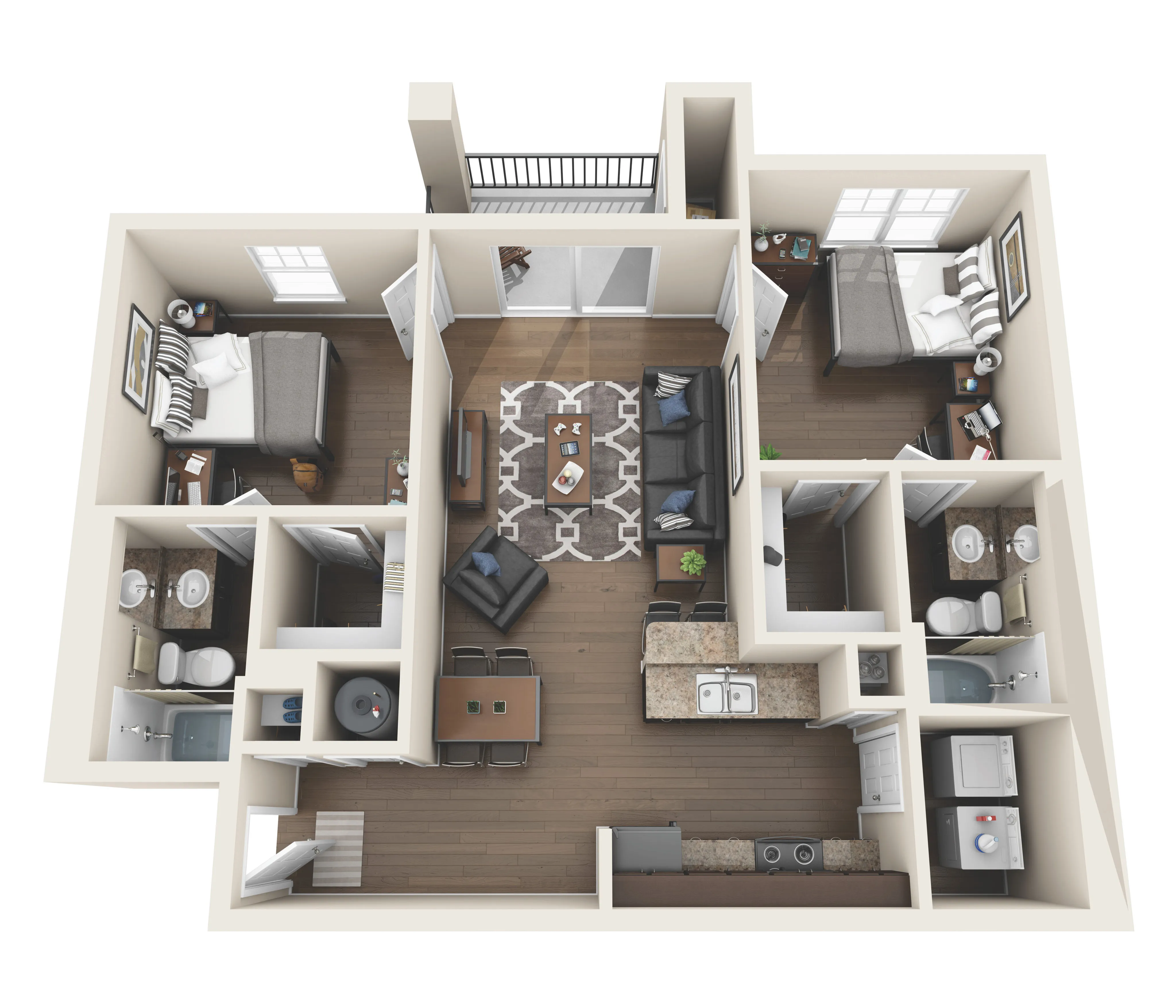 The Hudson - Two-Bedroom Floorplan