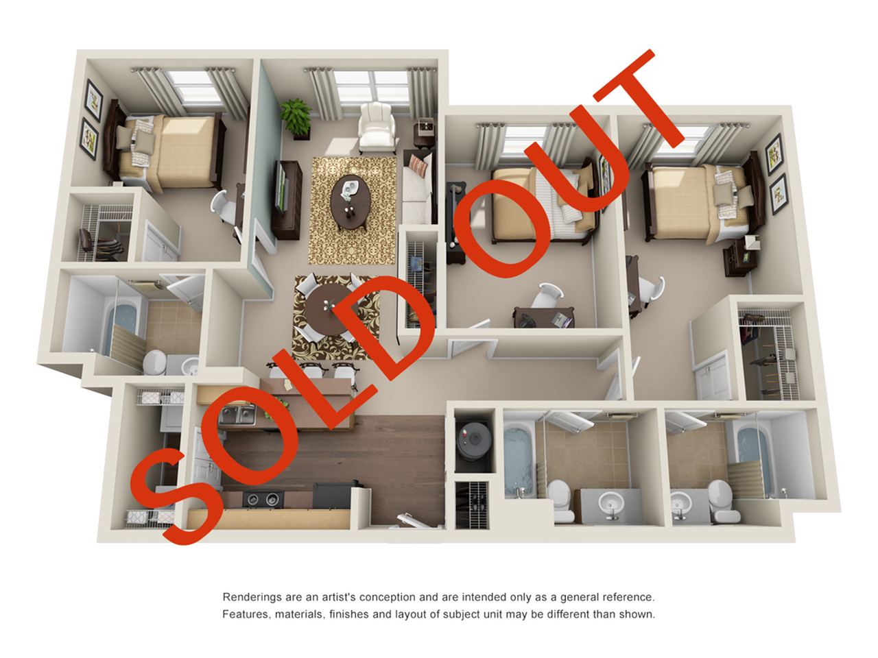 three bedroom apartments in atlanta