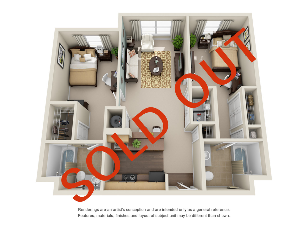 two bedroom apartment in atlanta