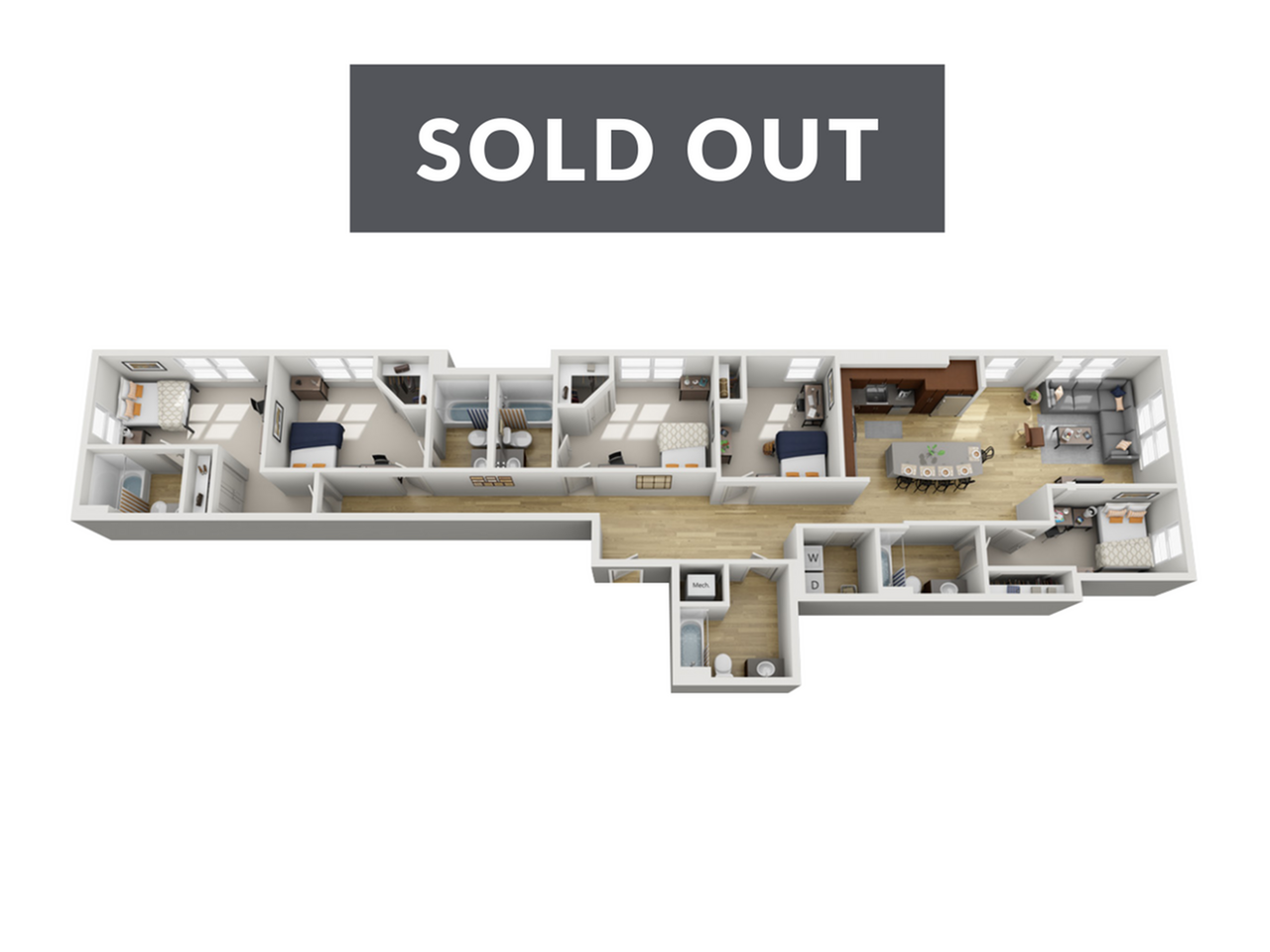5 bed apartment in tennessee sold out