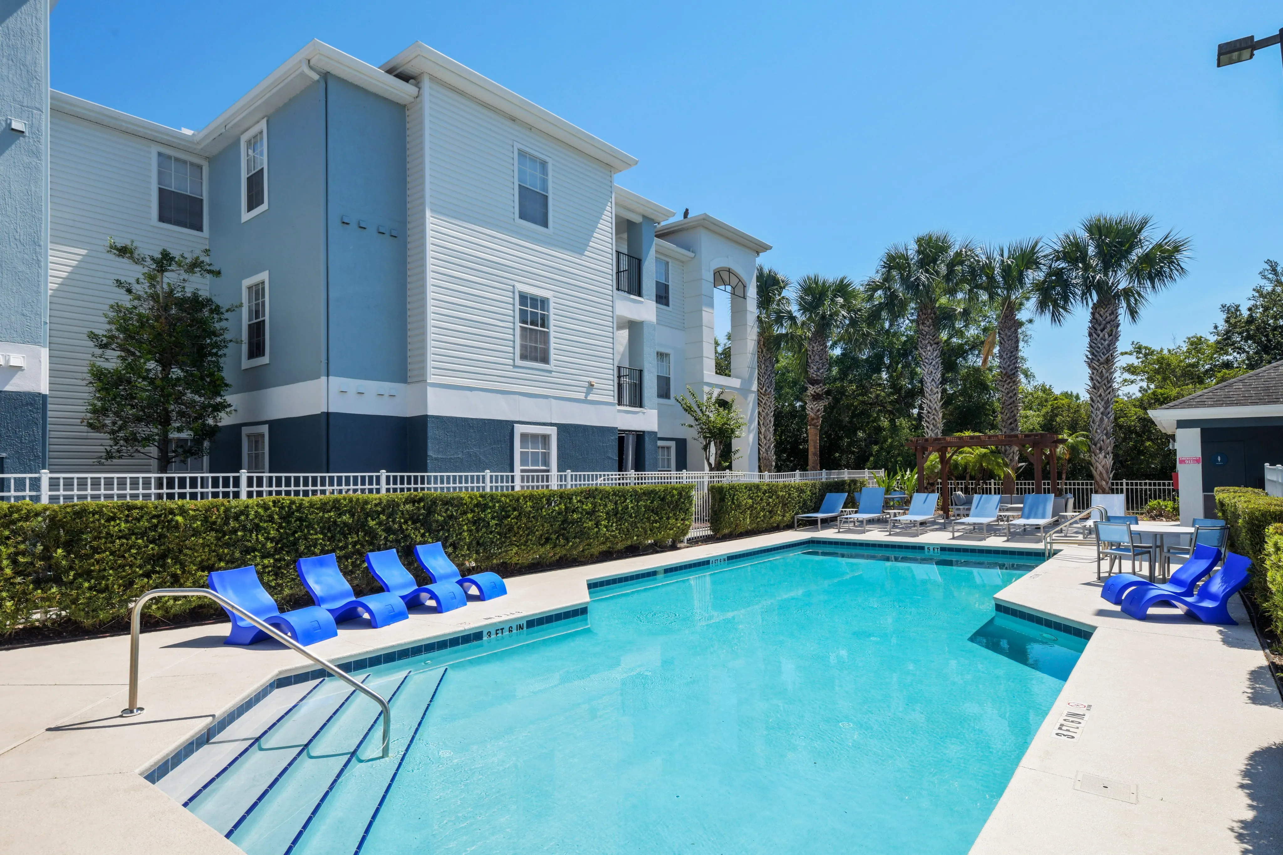 sparkling pool at campus crossings college station